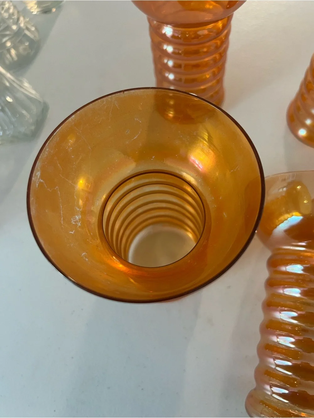 Vintage 1930s Dunbar Aramis “beehive” Tumblers- 4 Pack